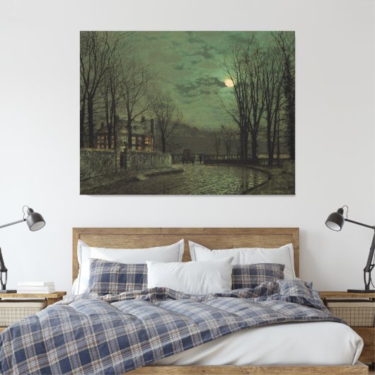 John Atkinson Grimshaw - November Moonlight  Canvas Afdruk (Insitu (Slaapkamer))