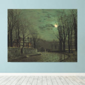John Atkinson Grimshaw - November Moonlight  Canvas Afdruk (Insitu (Houten vloer))