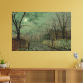 John Atkinson Grimshaw - Onder de zilveren maan Canvas Afdruk (Insitu (Woonkamer))