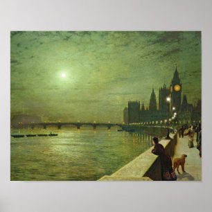 John Atkinson Grimshaw - Reflecties on the Thames Poster