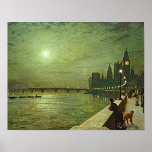 John Atkinson Grimshaw - Reflecties on the Thames Poster (Voorkant)