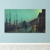 John Atkinson Grimshaw - Scheepvaart op de Clyde Canvas Afdruk (Insitu (Houten vloer))