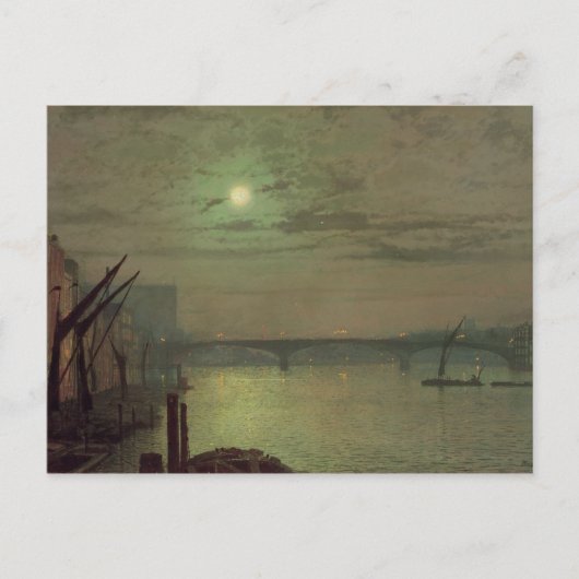 John Atkinson Grimshaw | Southwark Bridge, 1882 o Briefkaart (Voorkant)