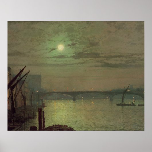 John Atkinson Grimshaw | Southwark Bridge, 1882 o Poster (Voorkant)