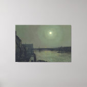 John Atkinson Grimshaw - Southwark Bridge bij maan Canvas Afdruk (Voorkant)