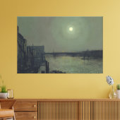 John Atkinson Grimshaw - Southwark Bridge bij maan Canvas Afdruk (Insitu (Woonkamer))