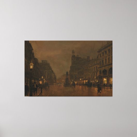 John Atkinson Grimshaw - St Anne's Square en Exch Canvas Afdruk (Voorkant)
