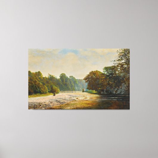 John Atkinson Grimshaw - Stepping Stones, Bolton Canvas Afdruk (Voorkant)