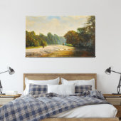 John Atkinson Grimshaw - Stepping Stones, Bolton Canvas Afdruk (Insitu (Slaapkamer))