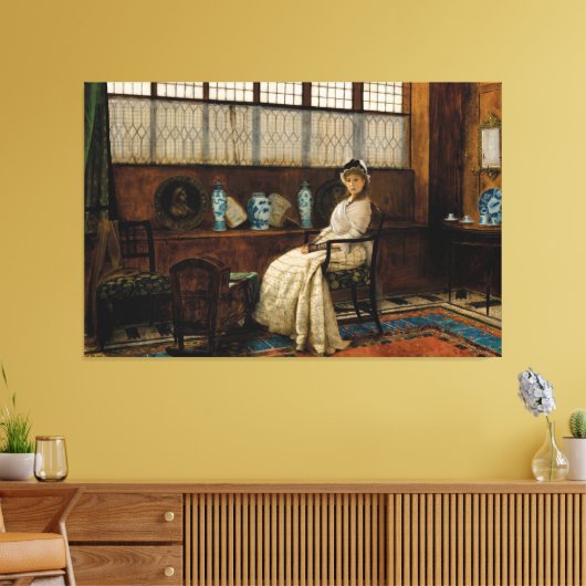 John Atkinson Grimshaw - The Cradle Song  Canvas Afdruk (Insitu (Woonkamer))