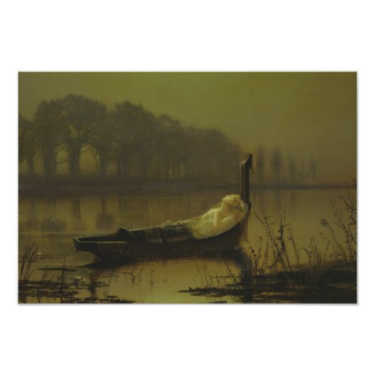 John Atkinson Grimshaw - The Lady of Shalott Foto Afdruk (Voorkant)