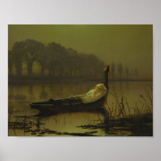 John Atkinson Grimshaw - The Lady of Shalott Poster (Voorkant)
