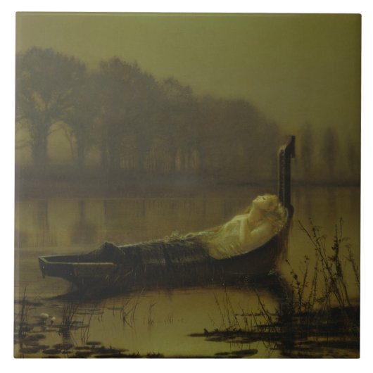 John Atkinson Grimshaw - The Lady of Shalott Tegeltje (Voorkant)