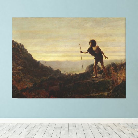 John Atkinson Grimshaw - The Parable of the Lost  Canvas Afdruk (Insitu (Houten vloer))