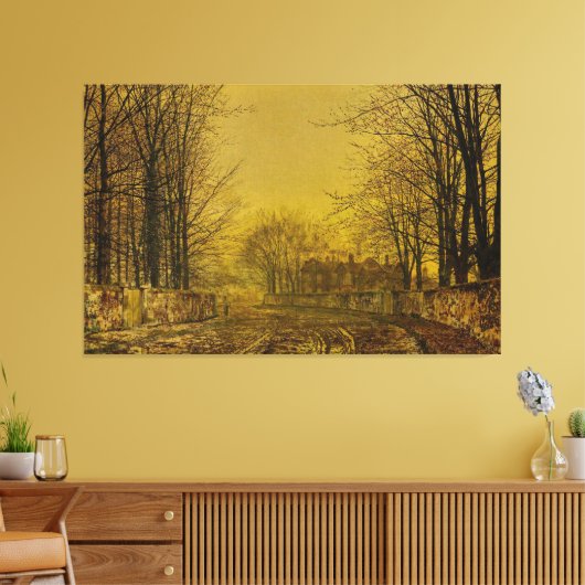 John Atkinson Grimshaw - The Queen’s Highway Canvas Afdruk (Insitu (Woonkamer))