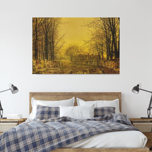John Atkinson Grimshaw - The Queen’s Highway Canvas Afdruk (Insitu (Slaapkamer))