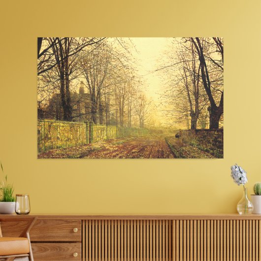 John Atkinson Grimshaw - The Sere and Yellow Leaf Canvas Afdruk (Insitu (Woonkamer))