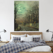 John Atkinson Grimshaw - The Tryst Canvas Afdruk (Insitu (Slaapkamer))