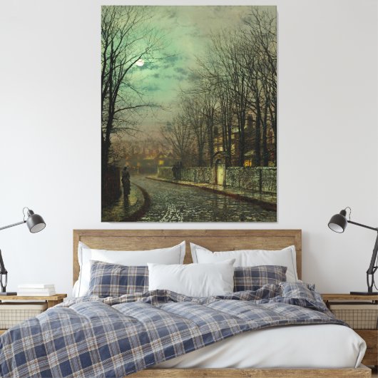 John Atkinson Grimshaw - The Tryst Canvas Afdruk (Insitu (Slaapkamer))