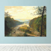 John Atkinson Grimshaw - The Wharfe valley Canvas Afdruk (Insitu (Houten vloer))