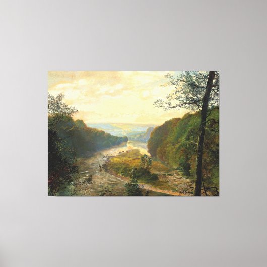 John Atkinson Grimshaw - The Wharfe valley Canvas Afdruk (Voorkant)