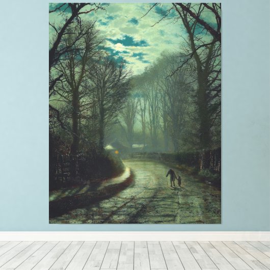 John Atkinson Grimshaw - Thuis aankomen Canvas Afdruk (Insitu (Houten vloer))