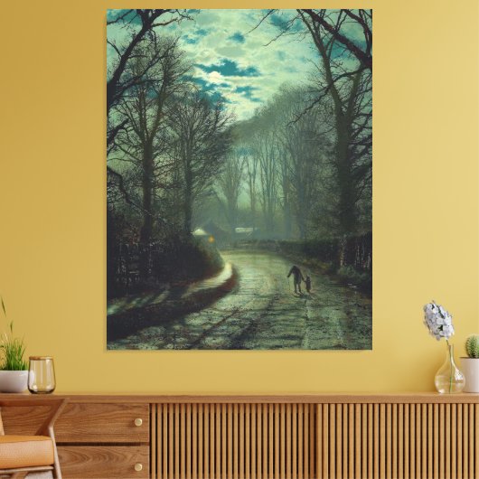 John Atkinson Grimshaw - Thuis aankomen Canvas Afdruk (Insitu (Woonkamer))