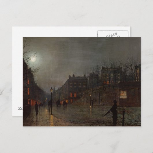 John Atkinson Grimshaw | Thuis Dusk, 1882 Briefkaart (Voorkant / Achterkant)