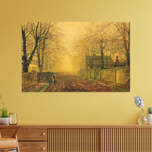 John Atkinson Grimshaw - Under The Beeches Canvas Afdruk (Insitu (Woonkamer))