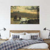 John Atkinson Grimshaw - Whitby Abbey And Church Canvas Afdruk (Insitu (Slaapkamer))