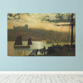 John Atkinson Grimshaw - Whitby Abbey And Church Canvas Afdruk (Insitu (Houten vloer))