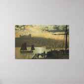 John Atkinson Grimshaw - Whitby Abbey And Church Canvas Afdruk (Voorkant)