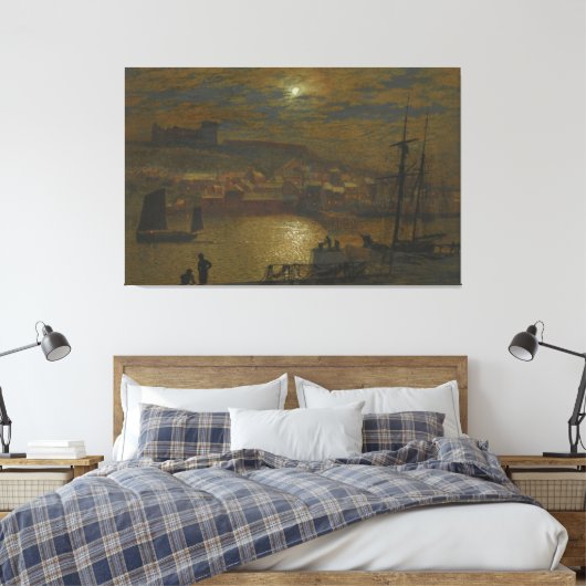 John Atkinson Grimshaw - Whitby From Scotch Head Canvas Afdruk (Insitu (Slaapkamer))