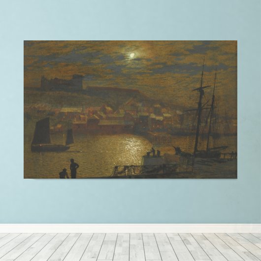 John Atkinson Grimshaw - Whitby From Scotch Head Canvas Afdruk (Insitu (Houten vloer))
