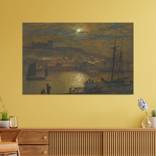 John Atkinson Grimshaw - Whitby From Scotch Head Canvas Afdruk (Insitu (Woonkamer))