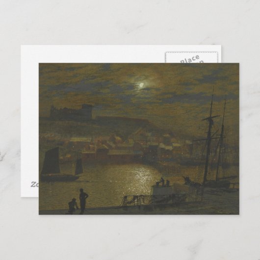 John Atkinson Grimshaw - Whitby van Scotch Head Briefkaart (Voorkant / Achterkant)