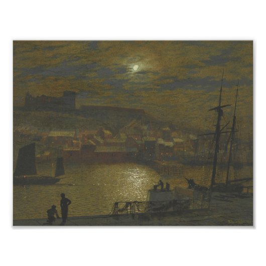 John Atkinson Grimshaw - Whitby van Scotch Head Foto Afdruk (Voorkant)