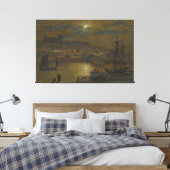 John Atkinson Grimshaw - Whitby vanaf Scotch Head Canvas Afdruk (Insitu (Slaapkamer))