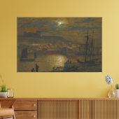 John Atkinson Grimshaw - Whitby vanaf Scotch Head Canvas Afdruk (Insitu (Woonkamer))