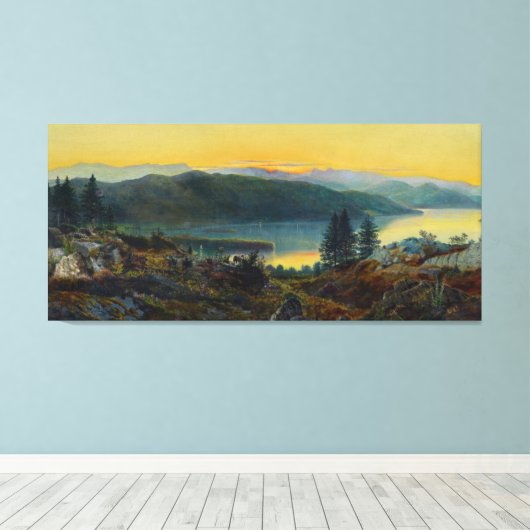 John Atkinson Grimshaw - Windermere Canvas Afdruk (Insitu (Houten vloer))