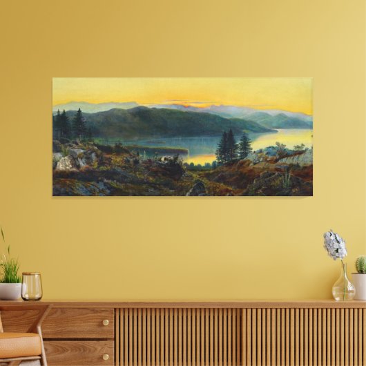 John Atkinson Grimshaw - Windermere  Canvas Afdruk (Insitu (Woonkamer))