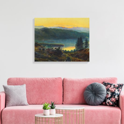 John Atkinson Grimshaw - Windermere Canvas Afdruk (Insitu (Woonkamer))