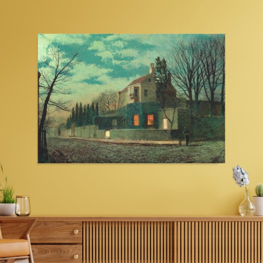 John Atkinson Grimshaw - Yew Court, Scalby Canvas Afdruk (Insitu (Woonkamer))