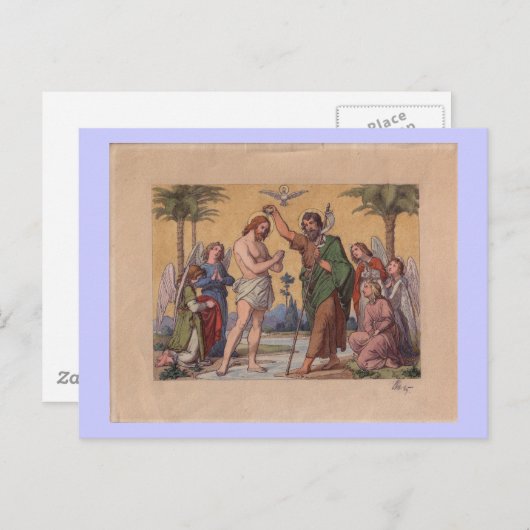 JOHN BAPTIZING JESUS BRIEFKAART (Voorkant / Achterkant)