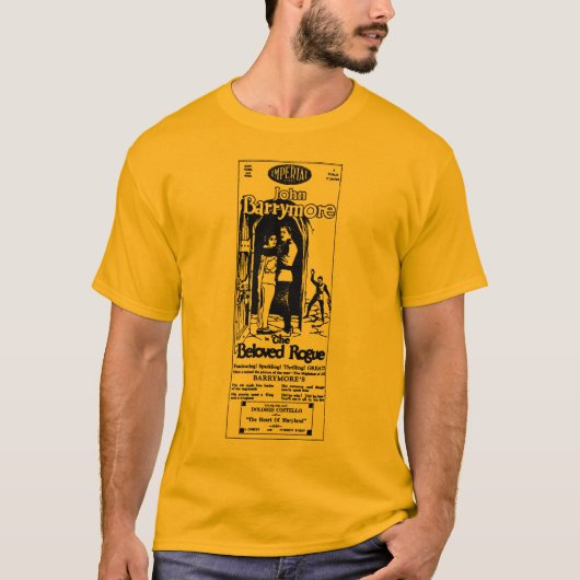 John Barrymore Beloved Rogue 1927 T-shirt (Voorkant)