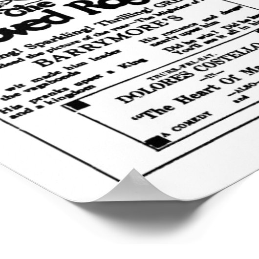 John Barrymore BELOVED ROGUE film en Poster (Hoek)