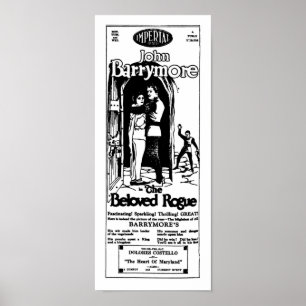 John Barrymore BELOVED ROGUE  film en Poster