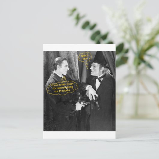 John Barrymore en Gustav von Seyffertitz Sherlock Briefkaart (Staand voorkant)