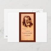John Barrymore in Hamlet Broadway 1922 Briefkaart (Voorkant / Achterkant)