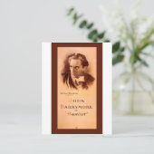 John Barrymore in Hamlet Broadway 1922 Briefkaart (Staand voorkant)